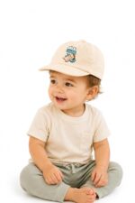 Akido Milk Drunk Baby Cap for Toddlers | Cute Cartoon Print Cotton Baseball Cap | Adjustable Summer Sun Hat for Boys & Girls (6-12 Months)