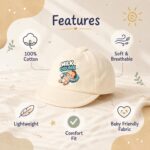 Akido Milk Drunk Baby Cap for Toddlers | Cute Cartoon Print Cotton Baseball Cap | Adjustable Summer Sun Hat for Boys & Girls (6-12 Months) - Image 4