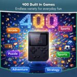 TOYTONIC Rechargeable Pocket Video Game Console for Kids 400-in-1 Retro Handheld Gaming Device with Built-in Classic Games, TV Output Support(Color Assorted) - Image 4