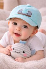 Nephar Baby Cartoon Print Cap for Boys & Girls | Soft Cotton Adjustable Summer Hat for Infants & Toddlers | Lightweight Cute Baby Baseball Cap - Image 3
