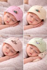 Nephar Baby Cartoon Print Cap for Boys & Girls | Soft Cotton Adjustable Summer Hat for Infants & Toddlers | Lightweight Cute Baby Baseball Cap - Image 4