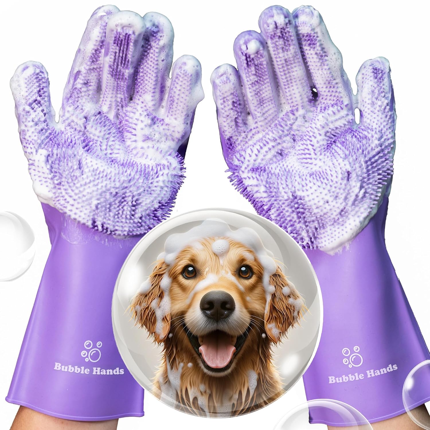 1784474865_81QWMQEt4L._SL1500_.jpg Dog Shampoo Gloves for Bathing – Silicone Dog Washing Gloves with Bristles – Pet Hair Removal Glove for Dogs & Cats – Puppy Essentials – Dog Grooming Supplies & Accessories – Shampoo Brush for Pets - Image 1