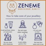 ZENEME Non-precious Metal Gold Plated and American Diamond Necklace Set & Bangles for Women & Girls - Image 7