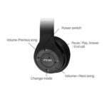 icall P47 Bluetooth Over Ear Headphones Wireless with Mic (Black) - Image 3