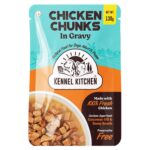 Kennel Kitchen Chicken Chunks in Gravy, 130g (Pack of 24) | Wet Dog Food for Adult & Puppy | Dog Food Gravy with Regionally Sourced Fresh Chicken | Free from Artificial Colours & Preservatives