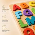Wooden Alphabet Numbers Shapes Puzzle Board for Kids 2 3 4 5 Years | Montessori Learning Educational Toy | ABC & Number Puzzle Set for Toddlers, Boys & Girls | Preschool Gift - Image 6