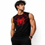 Sleeveless T-Shirt for Men SPI-der Printed Gym Tank Top | Cotton Blend Round Neck Sports Vest for Workout, Running, Fitness, Beach & Casual Wear - Image 2