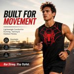 Sleeveless T-Shirt for Men SPI-der Printed Gym Tank Top | Cotton Blend Round Neck Sports Vest for Workout, Running, Fitness, Beach & Casual Wear - Image 4