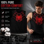 Sleeveless T-Shirt for Men SPI-der Printed Gym Tank Top | Cotton Blend Round Neck Sports Vest for Workout, Running, Fitness, Beach & Casual Wear - Image 5