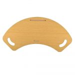 Wooden Lap Desk for Laptop & Notebook Use, Curved Tray with Wrist Rest & Side Handles,Solid Wood Bed Desk for Work from Home, Study, Reading, Writing, Couch, Sofa & Bed Use (Beige)