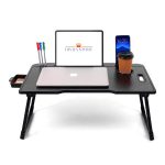 Study Table Bed Table Premium Laptop Table/Foldable and Portable Wooden/Writing Desk for Office/Home/School (Black Cotted) - Image 6