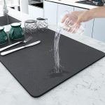 Large Kitchen Water Absorbent Mat for Dish Drying | Mat for Drying Kitchen Utensils | Extra-Large Drying mat for Kitchen Water-Absorbing Drying mats for kitchenware (30 * 40)