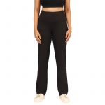 BlissClub Ultimate Straight Pants Trousers for Women with High Waist, Formal Pant for Women Office Wear with Wide Waistband