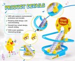 Glitzy Duck Climbing Stair Toy with 3 Ducklings | Sliding Track Escalator Toy with Lights & Music | Automatic Duck Track for Kids | Educational Musical Gift for Toddlers, Boys & Girls - Image 3