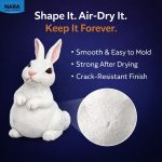 NARA Hard & Strong Air Dry Clay 500g, White, Quality Materials, Fast Drying Clay for Modelling, Coating, Sculpting & Craft Projects, No Oven or Kiln Needed - Image 3