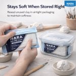 NARA Hard & Strong Air Dry Clay 500g, White, Quality Materials, Fast Drying Clay for Modelling, Coating, Sculpting & Craft Projects, No Oven or Kiln Needed - Image 5