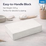 NARA Hard & Strong Air Dry Clay 500g, White, Quality Materials, Fast Drying Clay for Modelling, Coating, Sculpting & Craft Projects, No Oven or Kiln Needed - Image 6