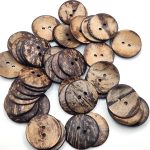Coconut Shell Buttons 2 Hole Sewing Buttons for Fashion/Replacement/Decorative/Costume's/Jackets/Kurtis and Also Used DIY Art and Craft item (721-Coconut Shell 38mm Medium 10pcs)