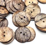 Coconut Shell Buttons 2 Hole Sewing Buttons for Fashion/Replacement/Decorative/Costume's/Jackets/Kurtis and Also Used DIY Art and Craft item (721-Coconut Shell 38mm Medium 10pcs) - Image 4