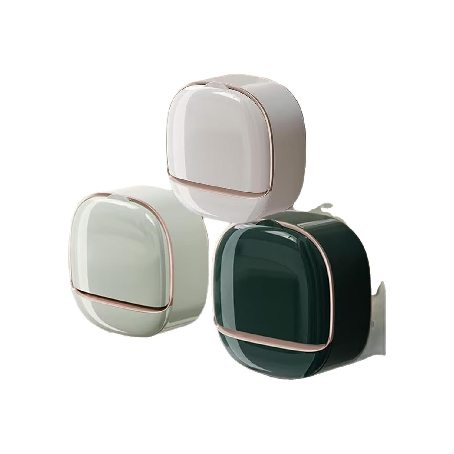 1784994028_51dE705UjfL._SL1500_.jpg Luxury Waterproof Wall-Mounted Soap Holder with Flip Cover | Dustproof Soap Storage Box | No-Drill Self-Adhesive Soap Case | Bathroom & Kitchen Organizer - Image 1