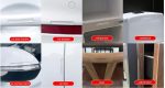 Clear Rubber Feet, 2.24 inch Strip Door Self Adhesive Silicon Bumper Pads for Drawers, Table Tops, Cupboard, Frames, Glassware and Furniture, Mute Buffer Door Protector, 1 Sheet (10 PCS) - Image 3