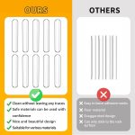Transparent Self Adhesive Furniture Bumper Pads 10 Pcs Strip, Soft Wall Protector for Door Knob Cabinet Chair Glass Table Top, Noise Reducing Anti Slip Silicone Bumpers for Home and Office - Image 3