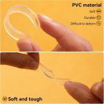 Transparent Self Adhesive Furniture Bumper Pads 10 Pcs Strip, Soft Wall Protector for Door Knob Cabinet Chair Glass Table Top, Noise Reducing Anti Slip Silicone Bumpers for Home and Office - Image 4