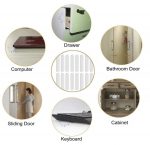 Marve 2.24 inch Transparent Strip Door Handle Bumper Soft Wall Protector Self Adhesive Door Knob for Wall Shield Guard Sliding Clear Door Bumpers Stopper 20 Pcs - Image 4