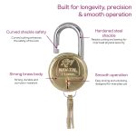 Godrej Padlock | Navtal 7 Lever with 21mm Shut Height | 65mm | Heavy Duty Brass Lock with Hardened Steel Shackle | 4 Keys | for Main Doors, Gates, Shutters, Lockers & Warehouses | 1 Yr Warranty - Image 5