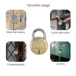 Godrej Padlock | Navtal 7 Lever with 21mm Shut Height | 65mm | Heavy Duty Brass Lock with Hardened Steel Shackle | 4 Keys | for Main Doors, Gates, Shutters, Lockers & Warehouses | 1 Yr Warranty - Image 9