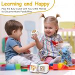 Montessori Toys 6 in 1 Sensory Busy Activity Cube for Toddlers | Preschool Learning Board | Fine Motor Skill Development | BPA Free Educational Travel Toy | Birthday Gift for Kids 1+ Years - Image 2