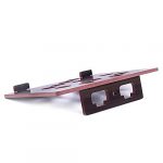 Wooden Laptop Stand with Ventilation Grid, Ergonomic Slanted Laptop Holder with Hexagonal Cutouts, Anti-Slip Stoppers, Cooling Laptop Riser for Desk - Image 6