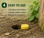 Snake Repellent Tablets for Home, Garden, Balcony, Garage & Outdoor Areas | Herbal Snake Away Formula for Indoor & Outdoor Protection | Long Lasting Easy Placement Pest Defense Tablets | Safe Odor-Control Formula (100_GM, PACK_OF_1) - Image 5