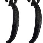 Adonai Hardware "Nethaniah Antique Cast Iron Cabinet Pull Handles (7" x 2 Pack, Matte Black) for Vintage Wooden Barn Doors, Gates, Closets, Furniture, Drawers, Cupboards, Wardrobes and Sheds
