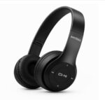P 47 Wireless Bluetooth Headphones with Mic, Foldable Over-Ear Headset, FM/SD Card Support, Deep Bass, Volume Control, Black