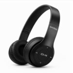 P 47 Wireless Bluetooth Headphones with Mic, Foldable Over-Ear Headset, FM/SD Card Support, Deep Bass, Volume Control, Black