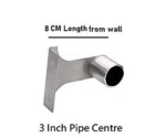 Stainless Steel 304 grade Wall Mount Concealed 3" Heavy Long Band Curtain Rod & Ceiling Holder Brackets for Door & Windows | Pack of 6-Pieces | 1 inch - Image 2