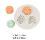 RKPM HOMES 3-Cavity Flower Silicone Fondant Mold | Mini 3D Blossom Shape Fondant Baking Mould | for DIY Handmade Wax Melt Chocolate, Candy, Resin Art Craft & Soap Making, Baking Tool Home Decorations - Image 2