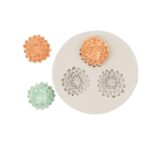 RKPM HOMES 3-Cavity Flower Silicone Fondant Mold | Mini 3D Blossom Shape Fondant Baking Mould | for DIY Handmade Wax Melt Chocolate, Candy, Resin Art Craft & Soap Making, Baking Tool Home Decorations