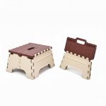7 Inches Foldable Plastic Step Stool for Home & Kitchen, Portable Non-Slip Folding Stool, Heavy Duty Multipurpose Foot Rest for Bathroom, Office & Outdoor Use (Brown-Ivory) - Image 3