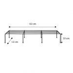 Amazon Brand - Solimo Anti-Rust Metal Plant Stand | Set of 4 | Rectangular | 120Kg Load Capacity | Galvanized Metal Planter/ Pot Stand with 7 Layer Coating | for Living Room/Outdoor/ Balcony | Black - Image 6