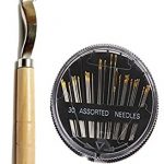ROYAL VILLA® Special Combo of 30 Golden Eye Compact Needles + 1 Tracing Wheel for Sewing, Embroidery and Art Craft Work.