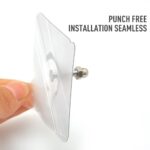 JIALTO 10 Pcs Stainless Steel, PVC, ABS Nail Free Seamless Adhesive Non-Trace No Drilling Installation Hanging, Waterproof Screws Wall Hook (Transparent) - Image 2