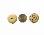 Ekta Enterprise MapleBig Size Flower Wooden Button Dia. 25mm, 2 Holed Buttons for Clothing, Designer Collection of Ethnic Ware, Sewing, DIY Art and Craft Pack of 50 - Image 3