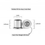 Wall to Wall Bracket (Conceal Support) for Any 1 inch Curtain Rod/Pipe, Screws & Wallplugs Included, Material - Stainless Steel, Colour - Silver, Pack of 2 pcs. - Image 2
