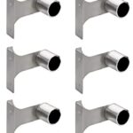 Stainless Steel 304 grade Wall Mount Concealed 3" Heavy Long Band Curtain Rod & Ceiling Holder Brackets for Door & Windows | Pack of 6-Pieces | 1 inch