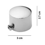 Stainless Steel 304 grade Metal Round Curtain Rod End Cap Finilas for Door and Window 1 Inch Curtain Rod bracket Accessories (16 pcs.) - Image 2
