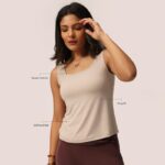 BlissClub Womens EverFlow Tank, Snug Fit, Square Neckline, Soft-Handfeel, All-Day Comfort, Everyday Wear - Image 6