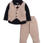 BUMZEE Boys Regular Fit Full Sleeves Collar Neck Cotton Formal Set