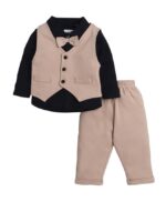BUMZEE Boys Regular Fit Full Sleeves Collar Neck Cotton Formal Set